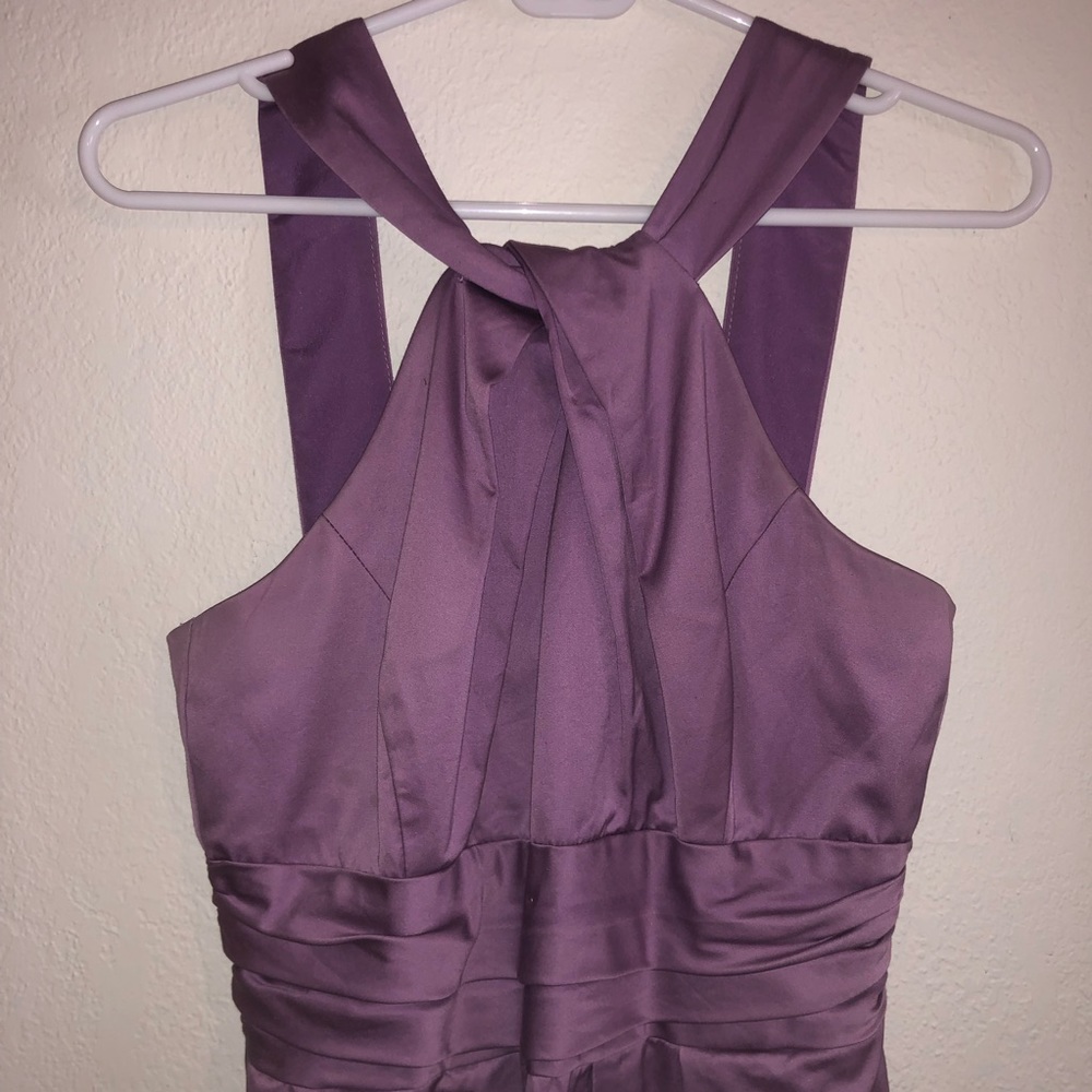 David’s Bridal lavender purple halter bridesmaid dress - Picture 2 of 6